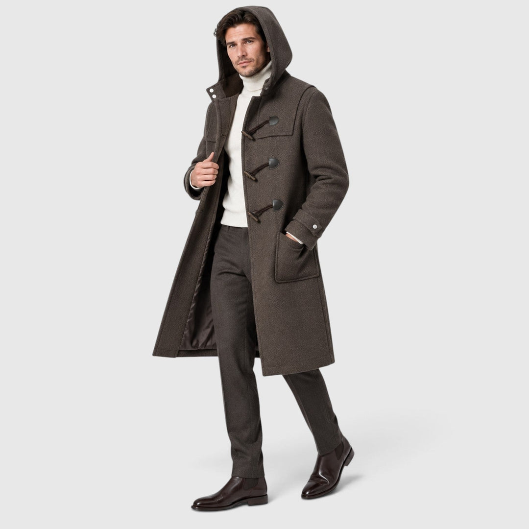 Men's Classic Wool Hooded Duffle Coat