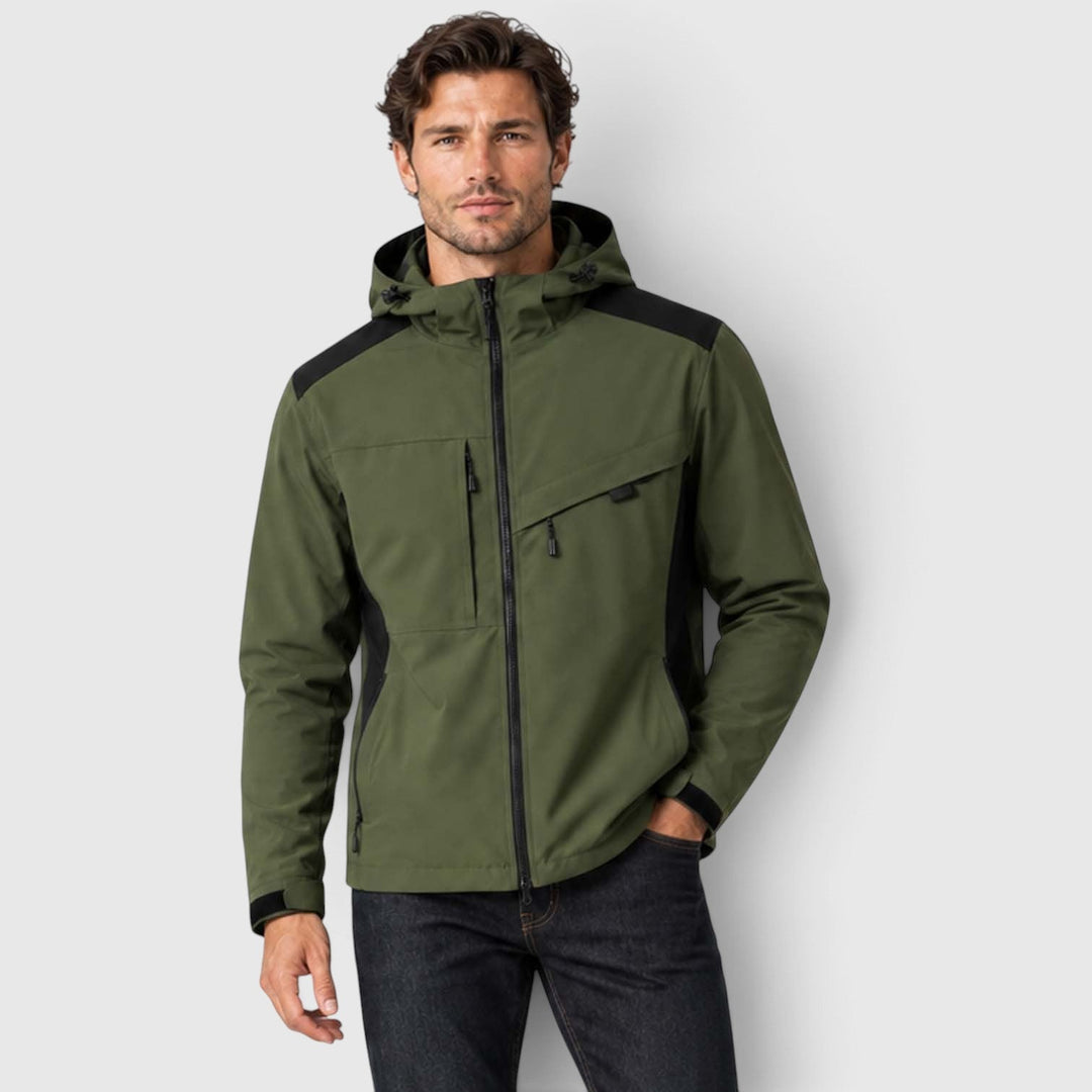 Men's Lightweight Hooded Windbreaker Jacket