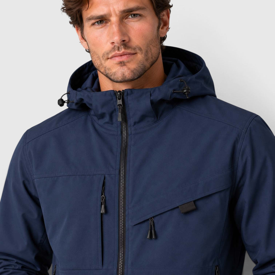 Men's Lightweight Hooded Windbreaker Jacket