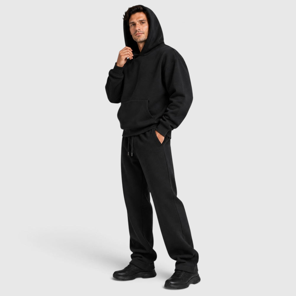 Men's Casual Cotton Hoodie and Jogger Lounge Set