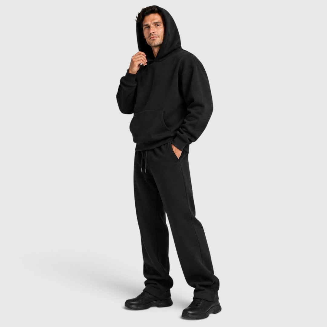 Men's Casual Cotton Hoodie and Jogger Lounge Set