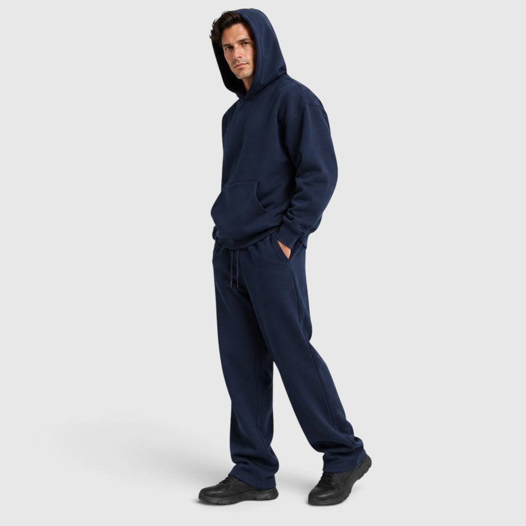 Men's Casual Cotton Hoodie and Jogger Lounge Set