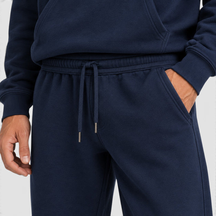 Men's Casual Cotton Hoodie and Jogger Lounge Set