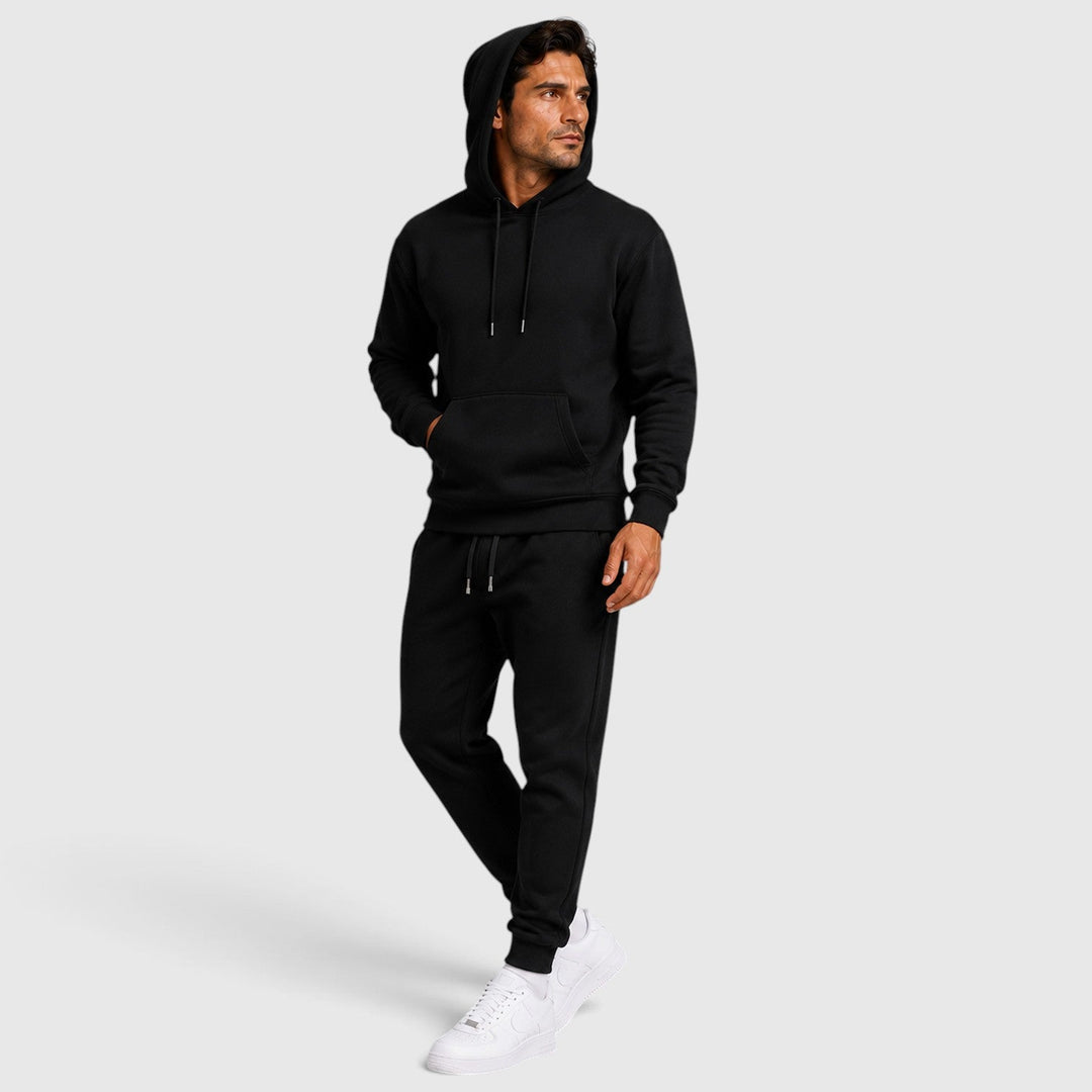 Men's Casual Cotton Blend Hoodie and Jogger Set