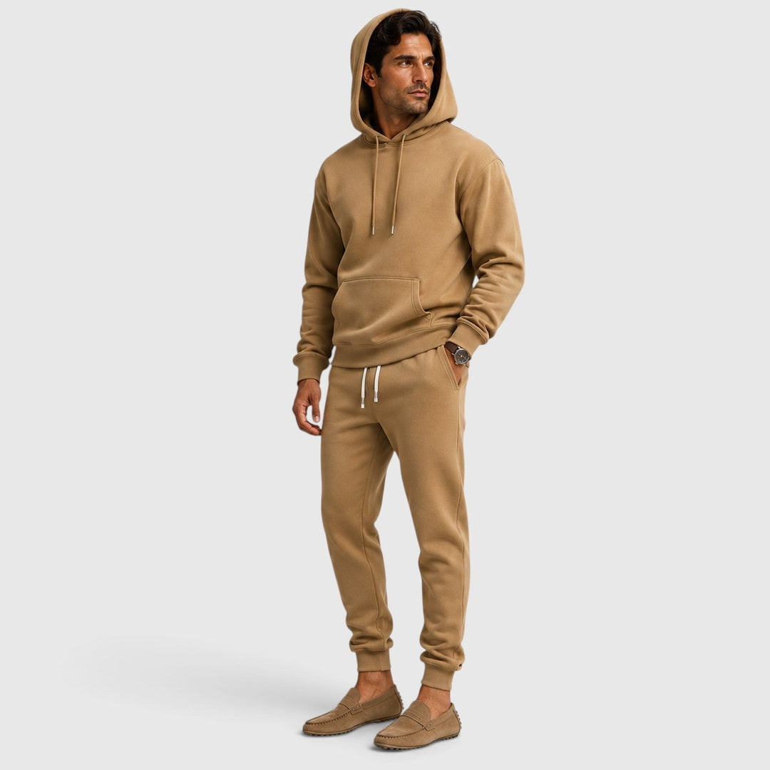 Men's Casual Cotton Blend Hoodie and Jogger Set