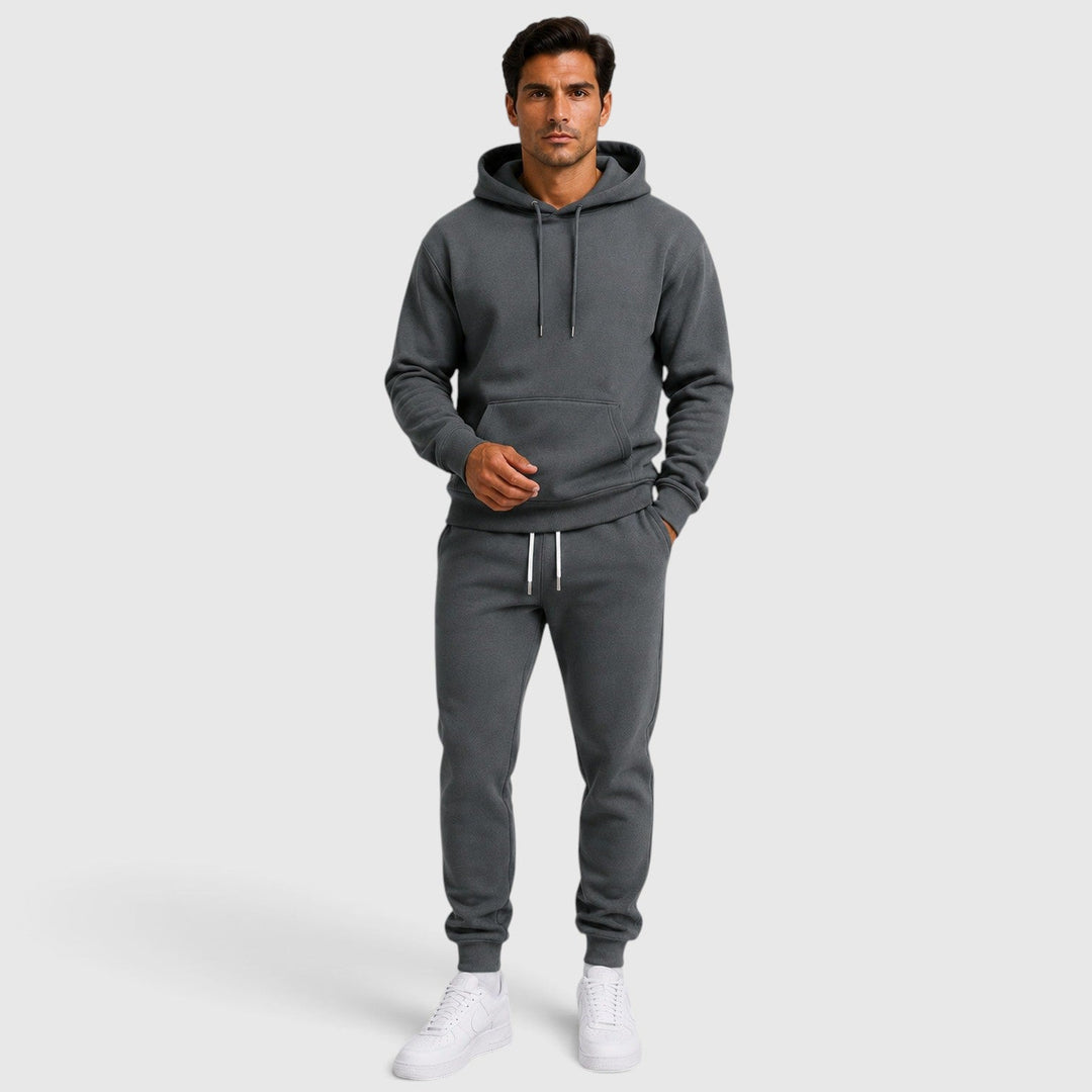 Men's Casual Cotton Blend Hoodie and Jogger Set