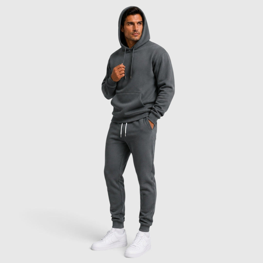 Men's Casual Cotton Blend Hoodie and Jogger Set