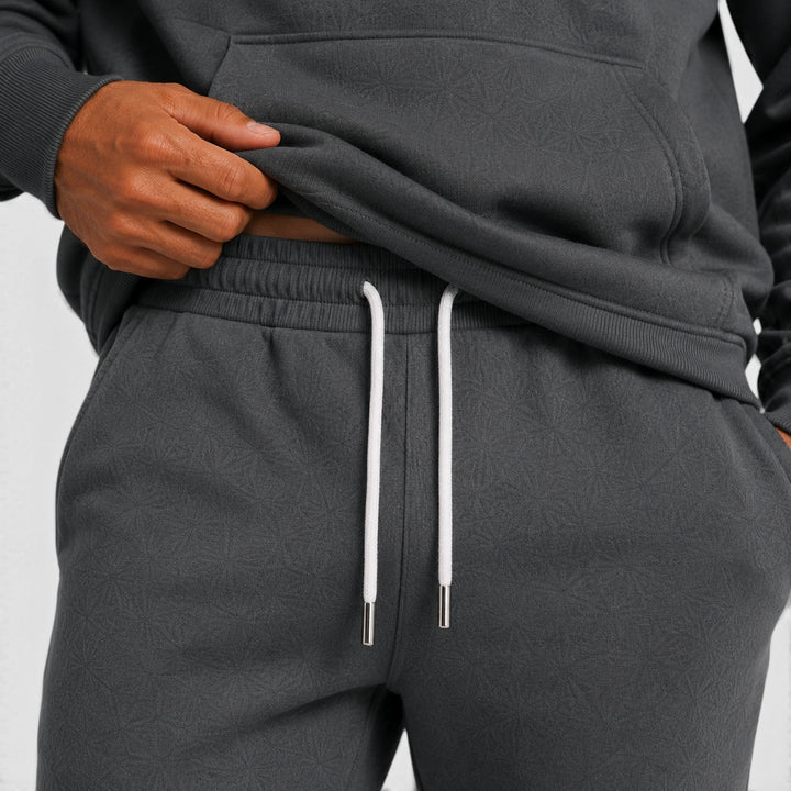 Men's Casual Cotton Blend Hoodie and Jogger Set