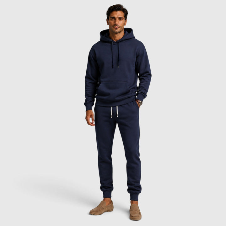 Men's Casual Cotton Blend Hoodie and Jogger Set