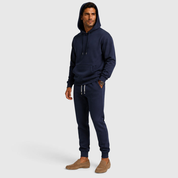 Men's Casual Cotton Blend Hoodie and Jogger Set