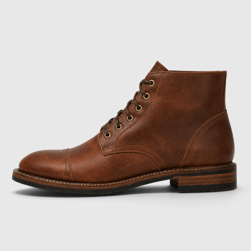 Men's Casual Leather Cushioned Insole Boots Brown
