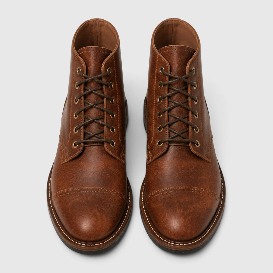 Men's Casual Leather Cushioned Insole Boots Brown