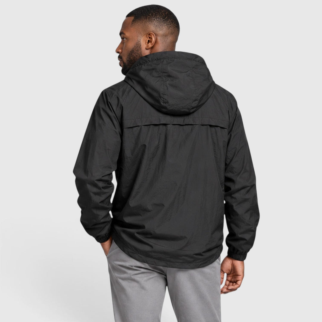 Men's Lightweight Breathable Hooded Outdoor Jacket with Zip-Up