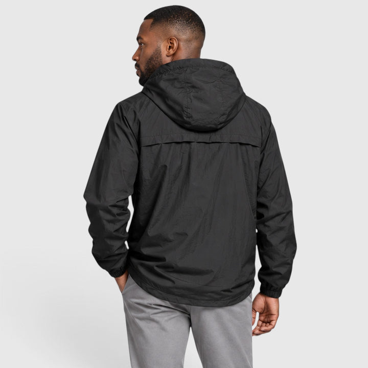 Men's Lightweight Breathable Hooded Outdoor Jacket with Zip-Up
