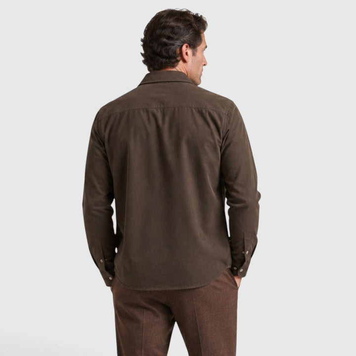 Men's Lightweight Cotton Overshirt with Button Closure