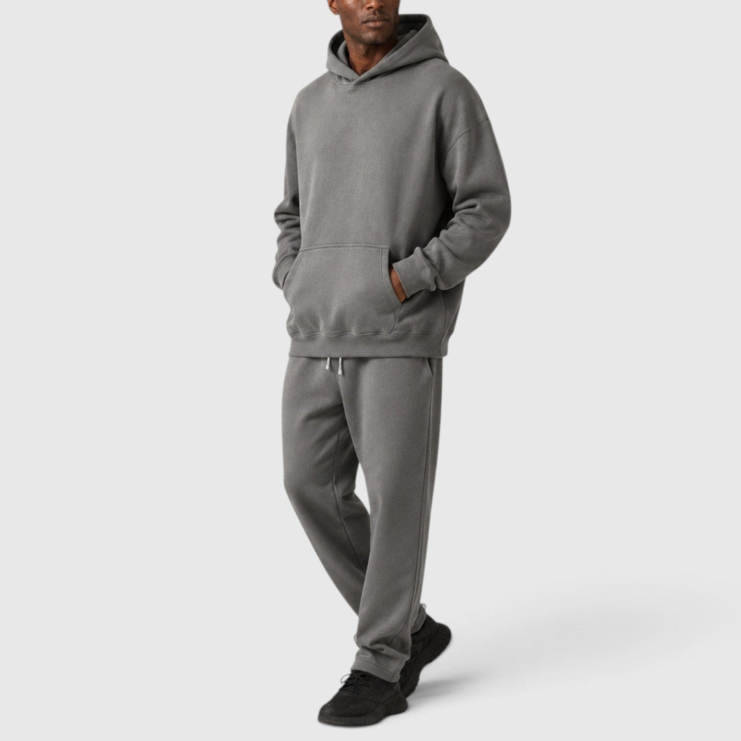 Men's Casual Heavyweight Cotton Hoodie and Joggers Loungeset