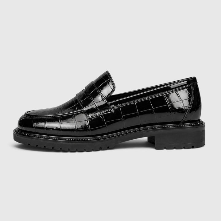 Men's Casual PU Leather Slip-On Platform Loafers