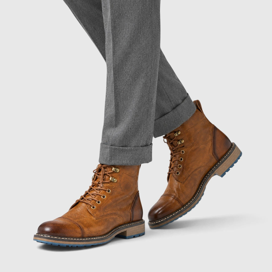 Men's Classic Leather Lace-Up Walking Boots