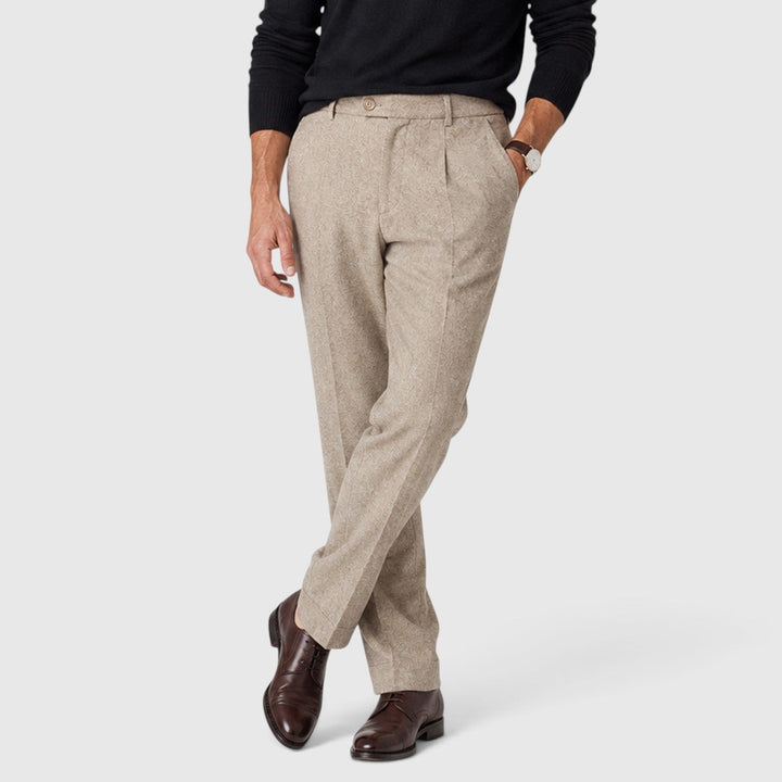 Men's Elegant Wool Blend Trousers