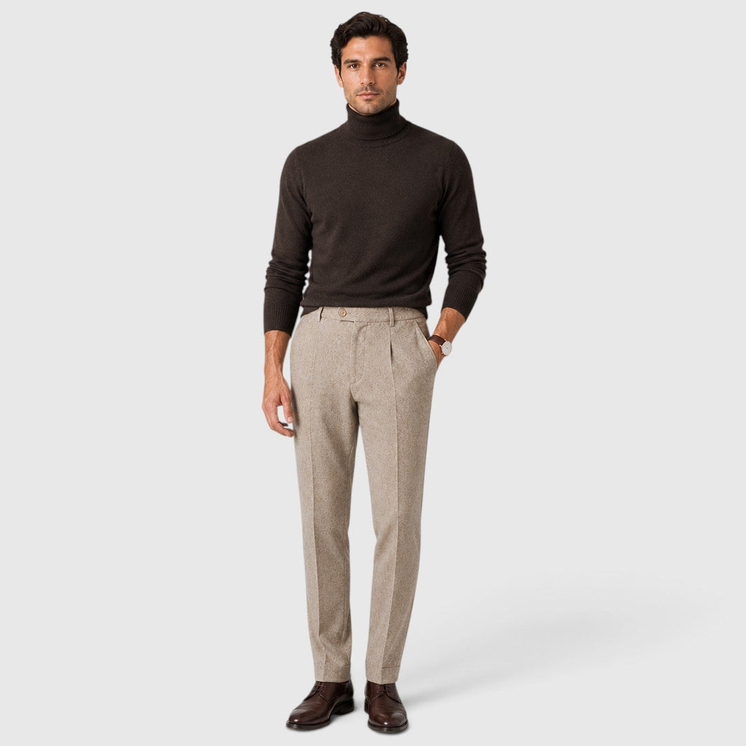 Men's Elegant Wool Blend Trousers