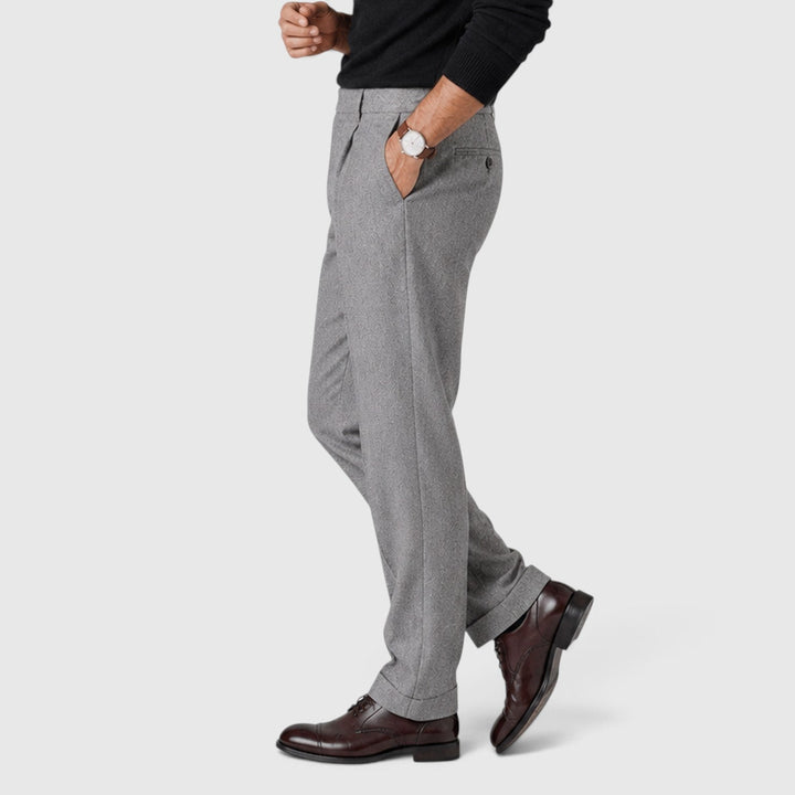 Men's Elegant Wool Blend Trousers