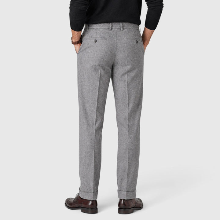Men's Elegant Wool Blend Trousers