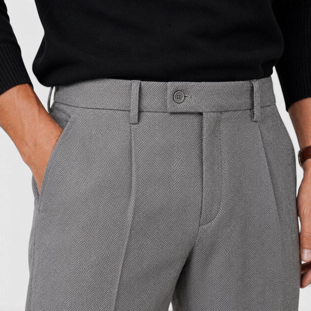 Men's Elegant Wool Blend Trousers