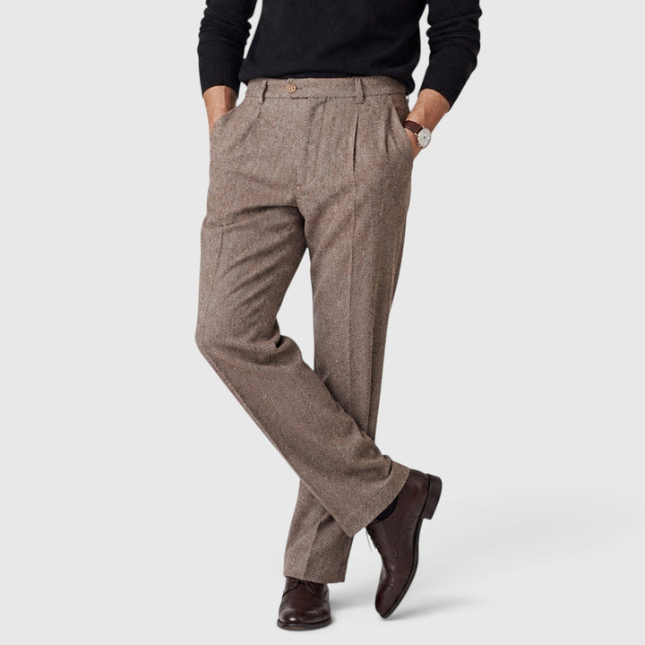 Men's Elegant Wool Blend Trousers