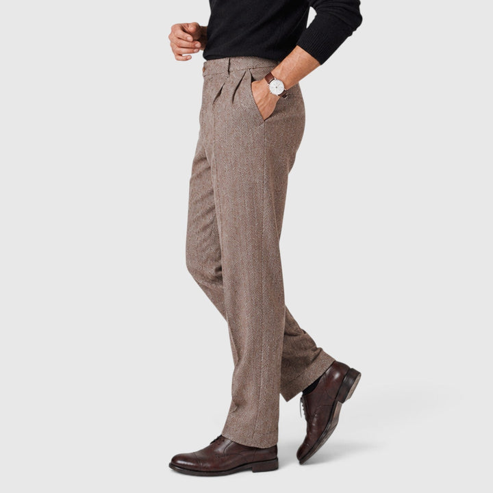Men's Elegant Wool Blend Trousers