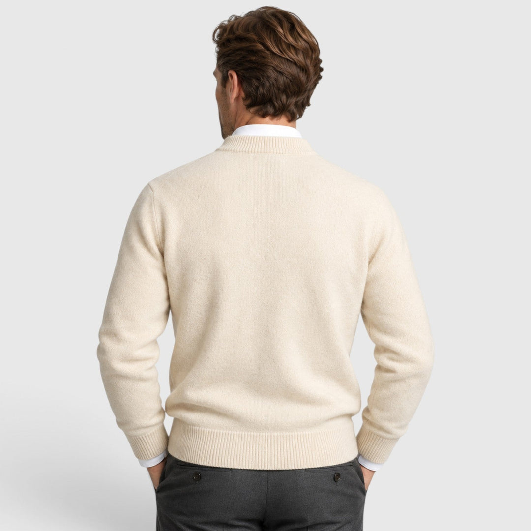 Men's Slim Fit Knit V-Neck Jumper