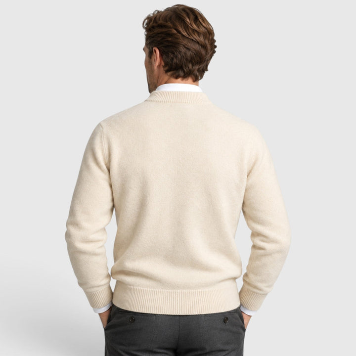 Men's Slim Fit Knit V-Neck Jumper