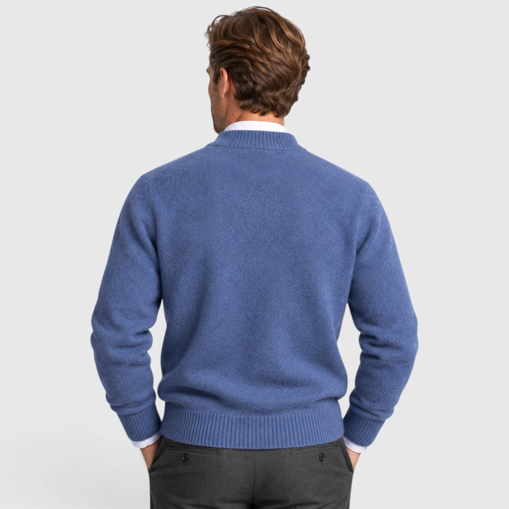 Men's Slim Fit Knit V-Neck Jumper