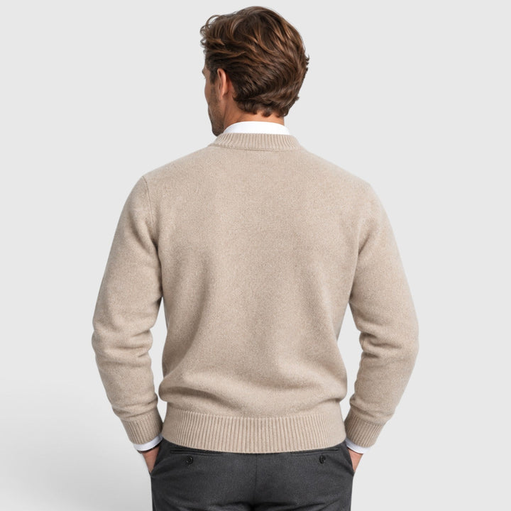 Men's Slim Fit Knit V-Neck Jumper