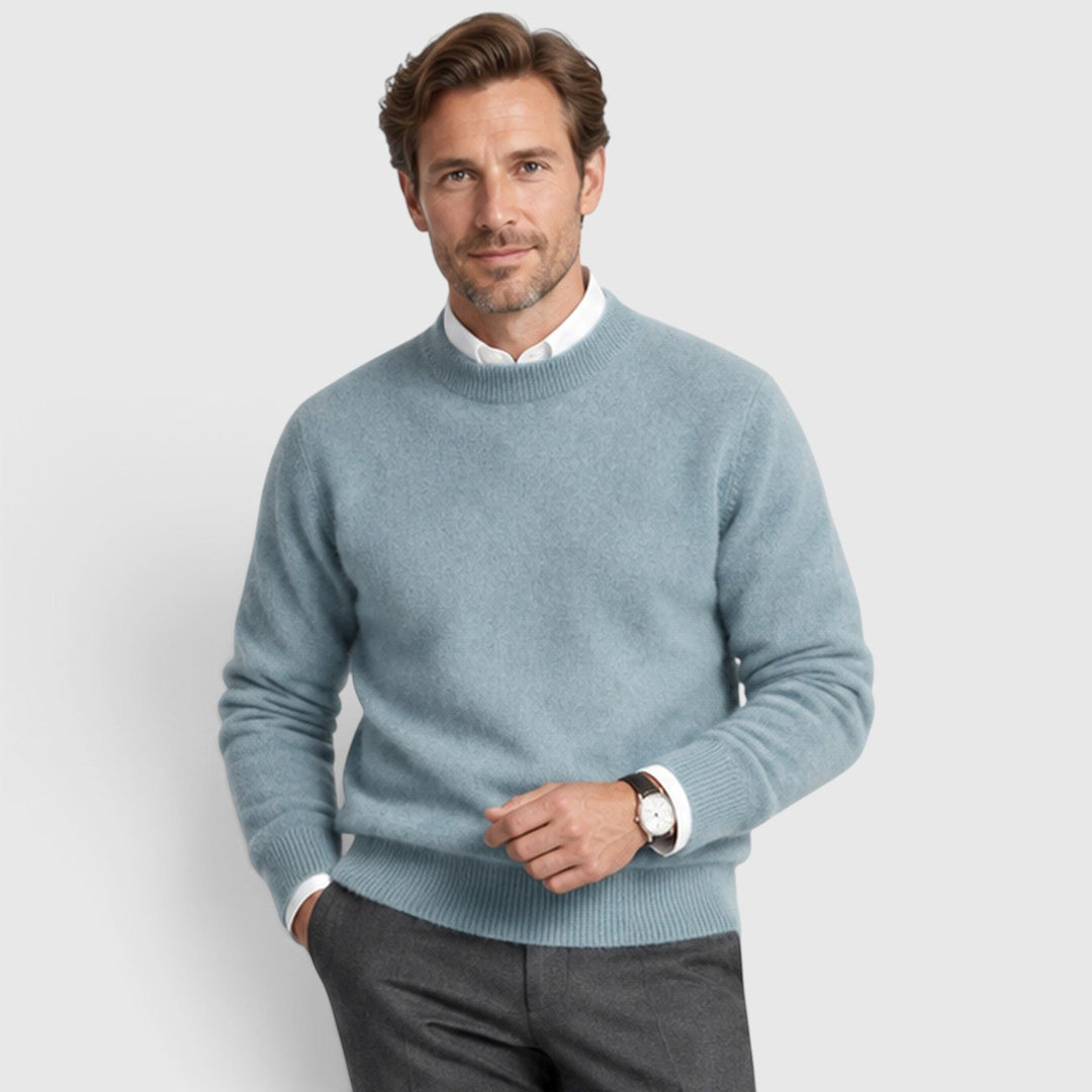 Men's Slim Fit Knit V-Neck Jumper