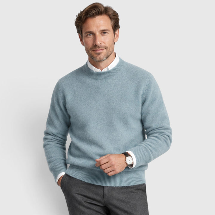 Men's Slim Fit Knit V-Neck Jumper