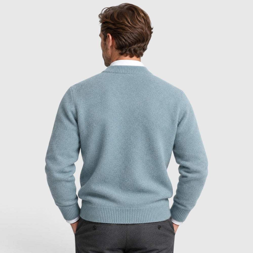 Men's Slim Fit Knit V-Neck Jumper