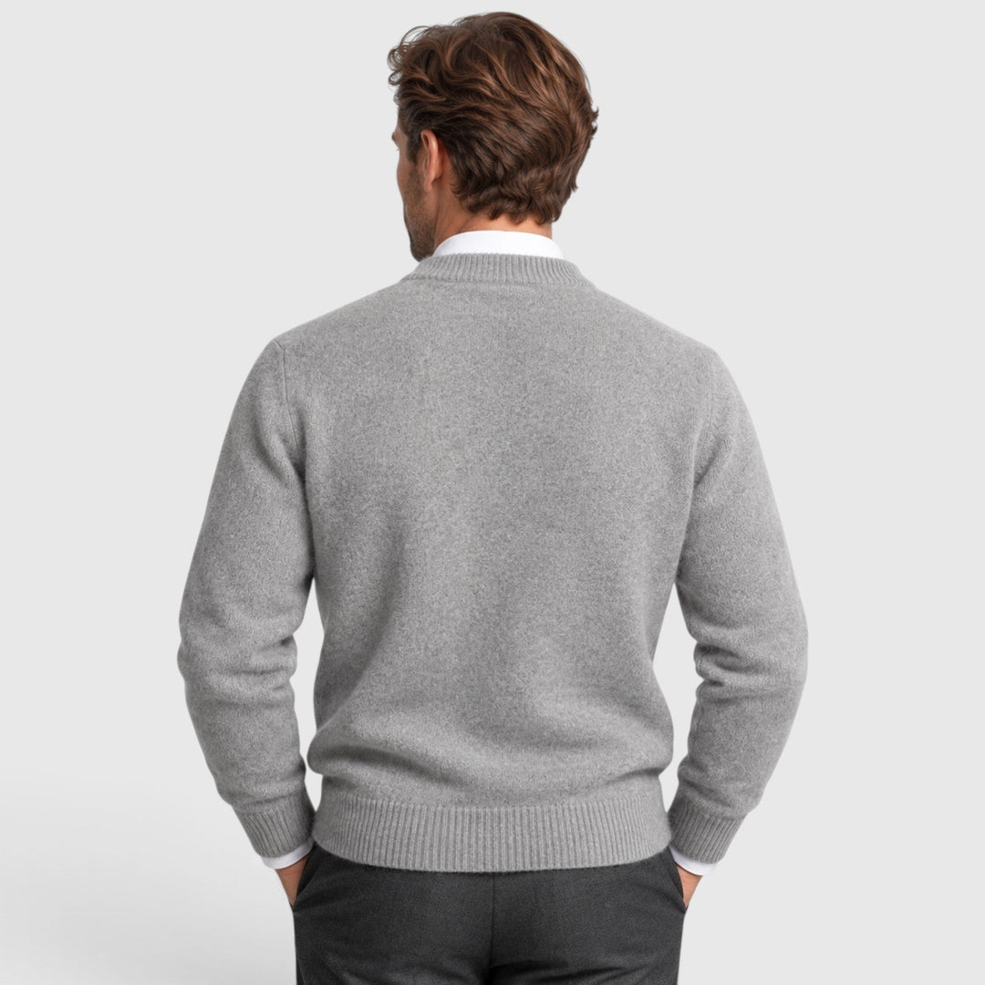 Men's Slim Fit Knit V-Neck Jumper