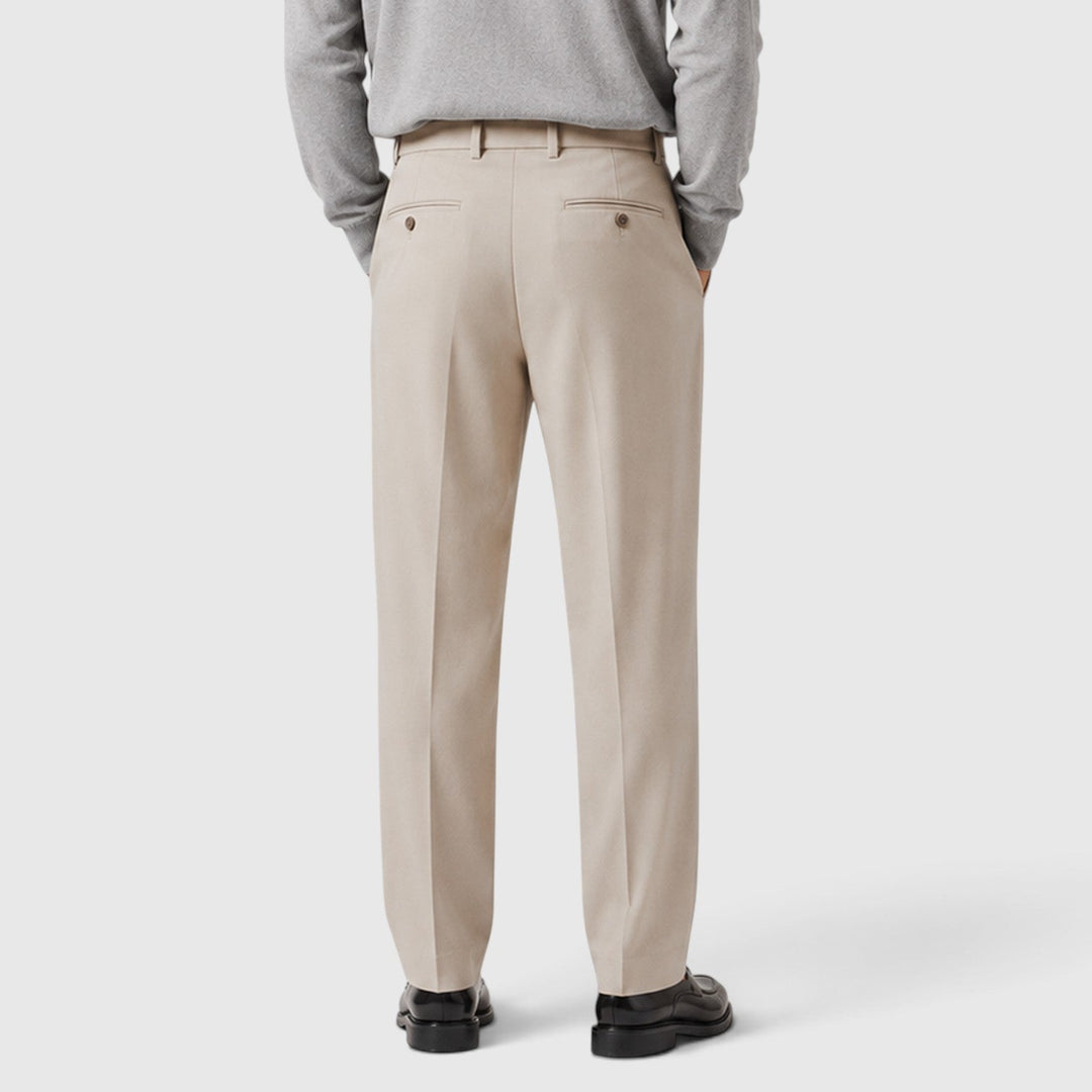 Men's Casual Wool Blend Suit Pants with Detachable Belt