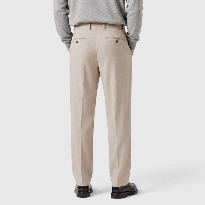 Men's Casual Wool Blend Suit Pants with Detachable Belt