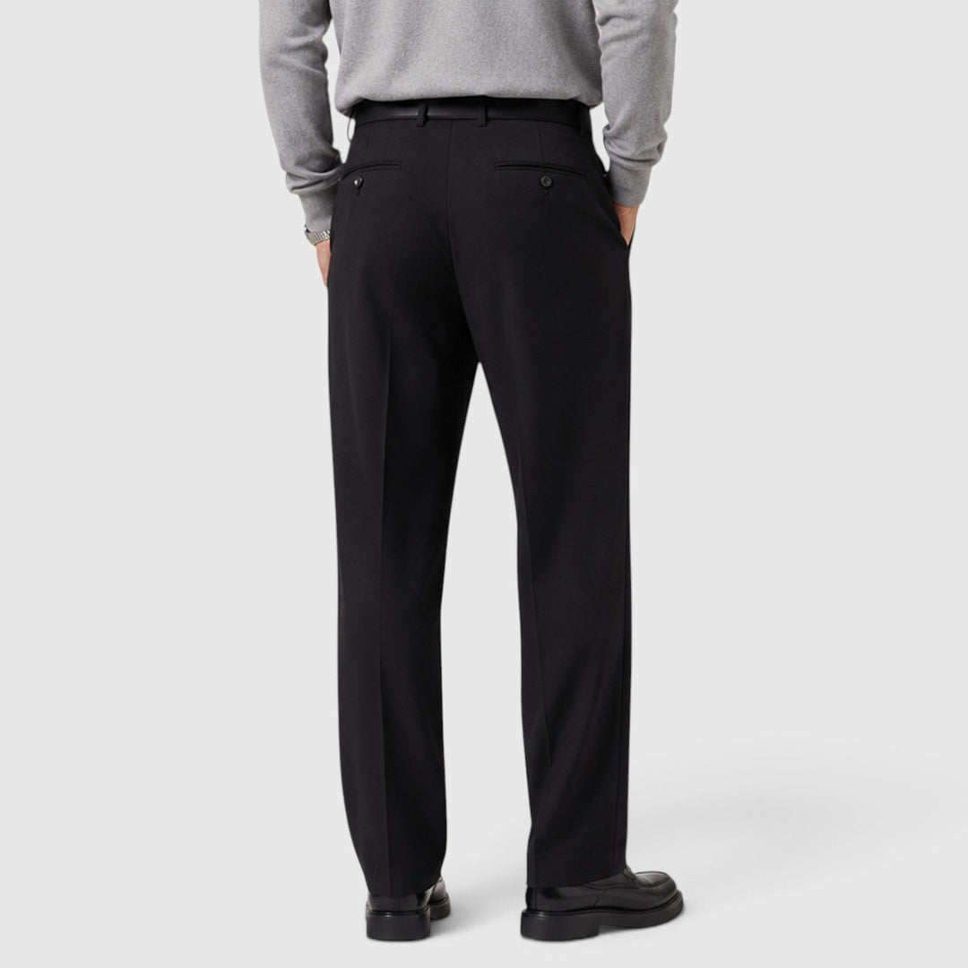 Men's Casual Wool Blend Suit Pants with Detachable Belt