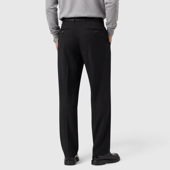 Men's Casual Wool Blend Suit Pants with Detachable Belt