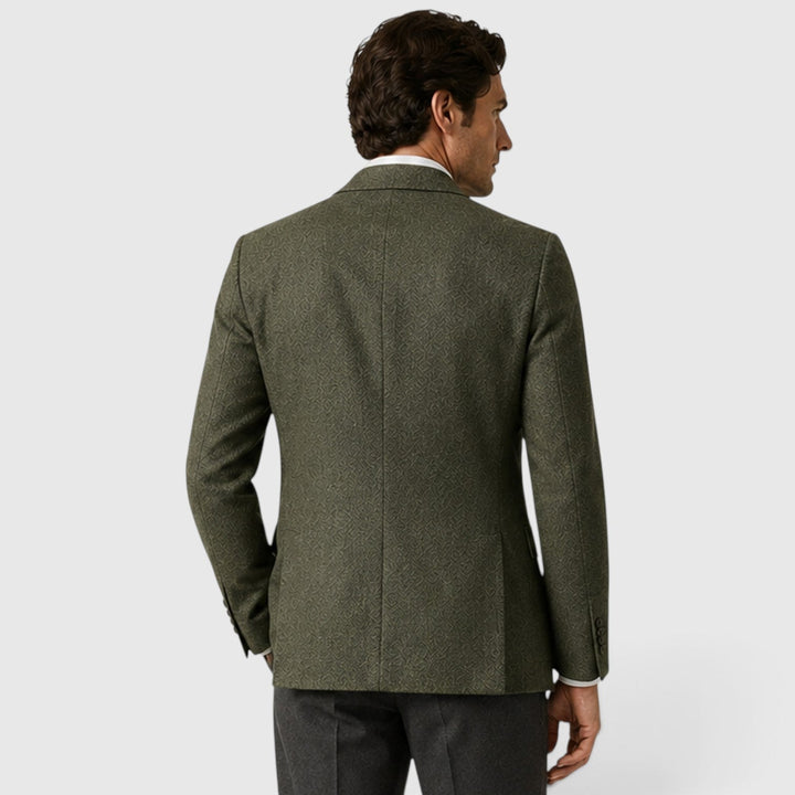 Men's Tailored Single-Breasted Wool Blazer