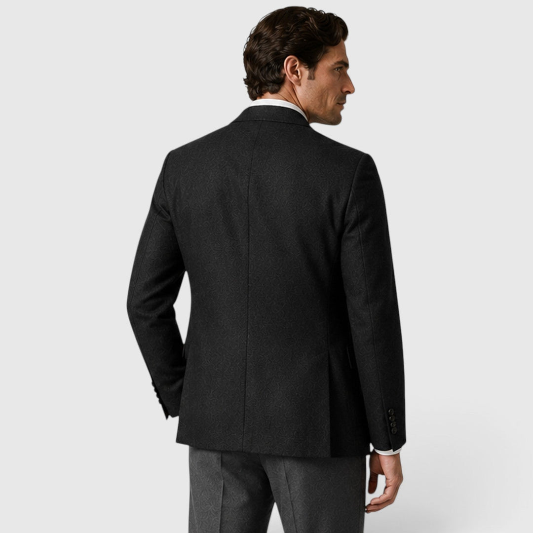 Men's Tailored Single-Breasted Wool Blazer