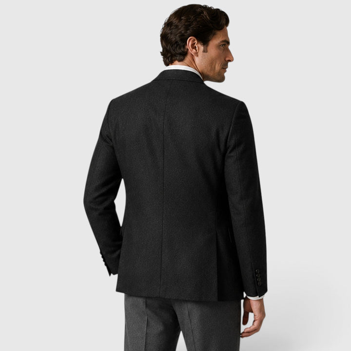 Men's Tailored Single-Breasted Wool Blazer