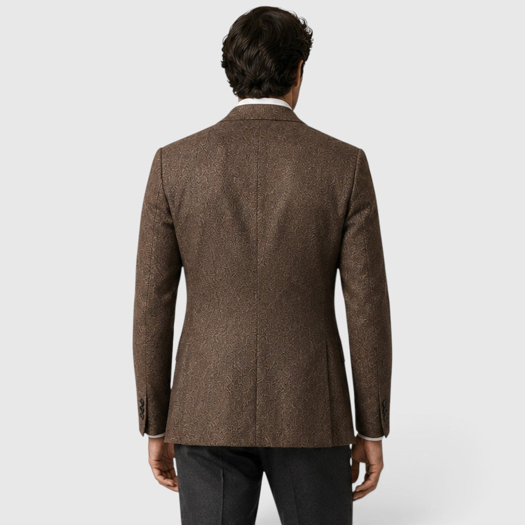 Men's Tailored Single-Breasted Wool Blazer
