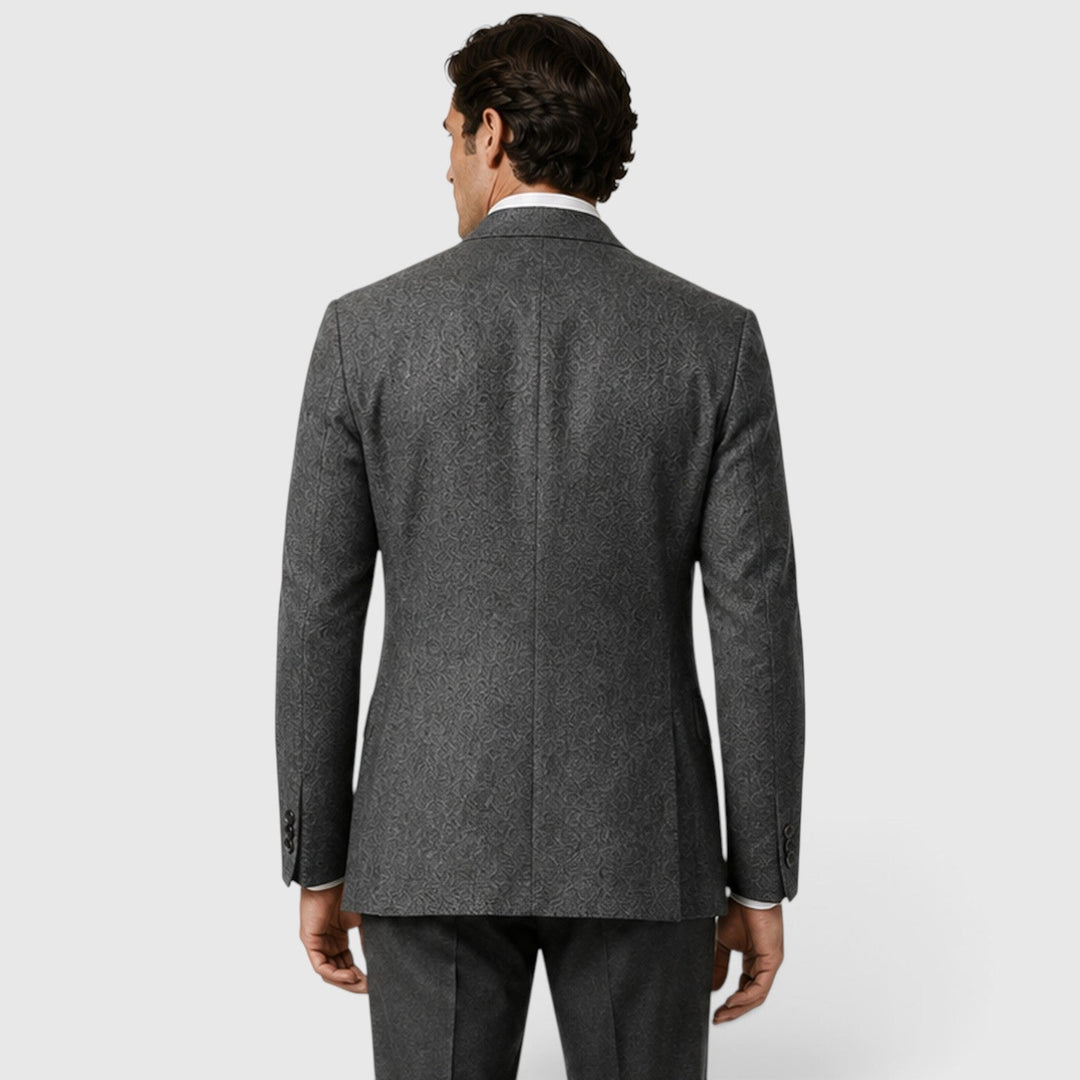 Men's Tailored Single-Breasted Wool Blazer