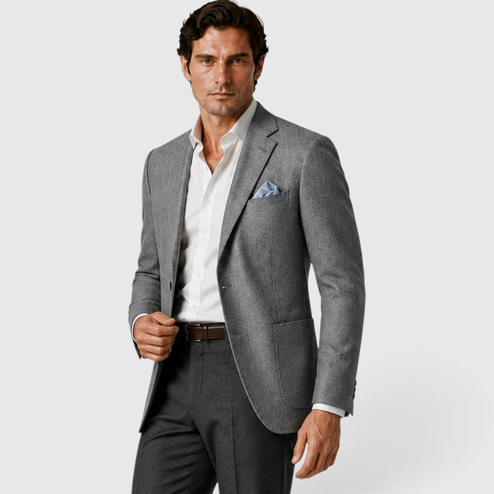 Men's Tailored Single-Breasted Wool Blazer