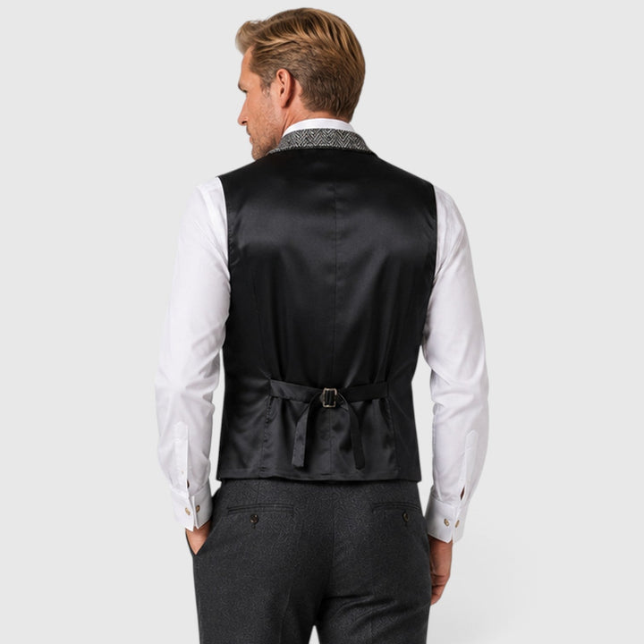 Men's Classic Tweed Checked Waistcoat Vest
