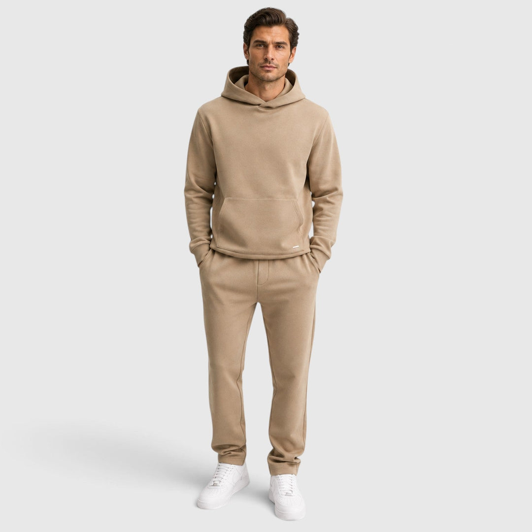 Men's Casual Cotton Blend Two-Piece Tracksuit Set