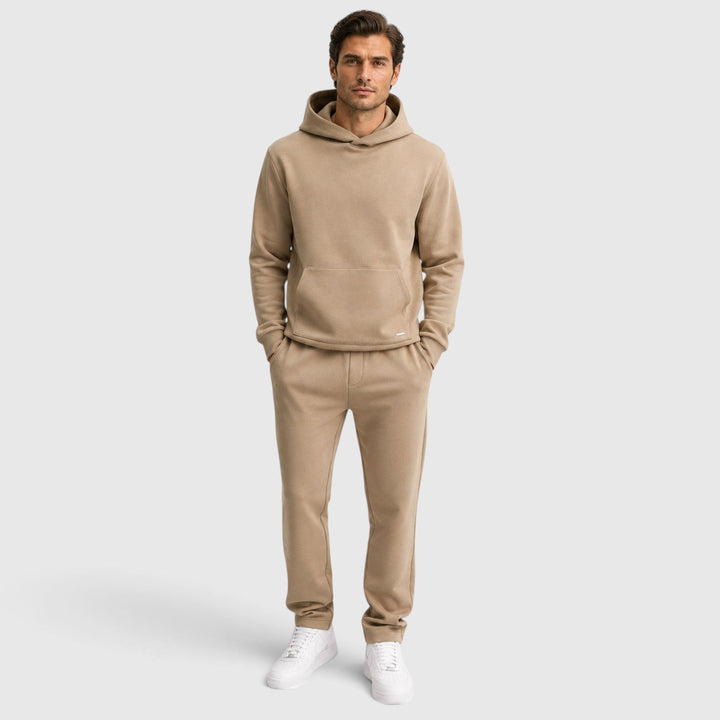 Men's Casual Cotton Blend Two-Piece Tracksuit Set